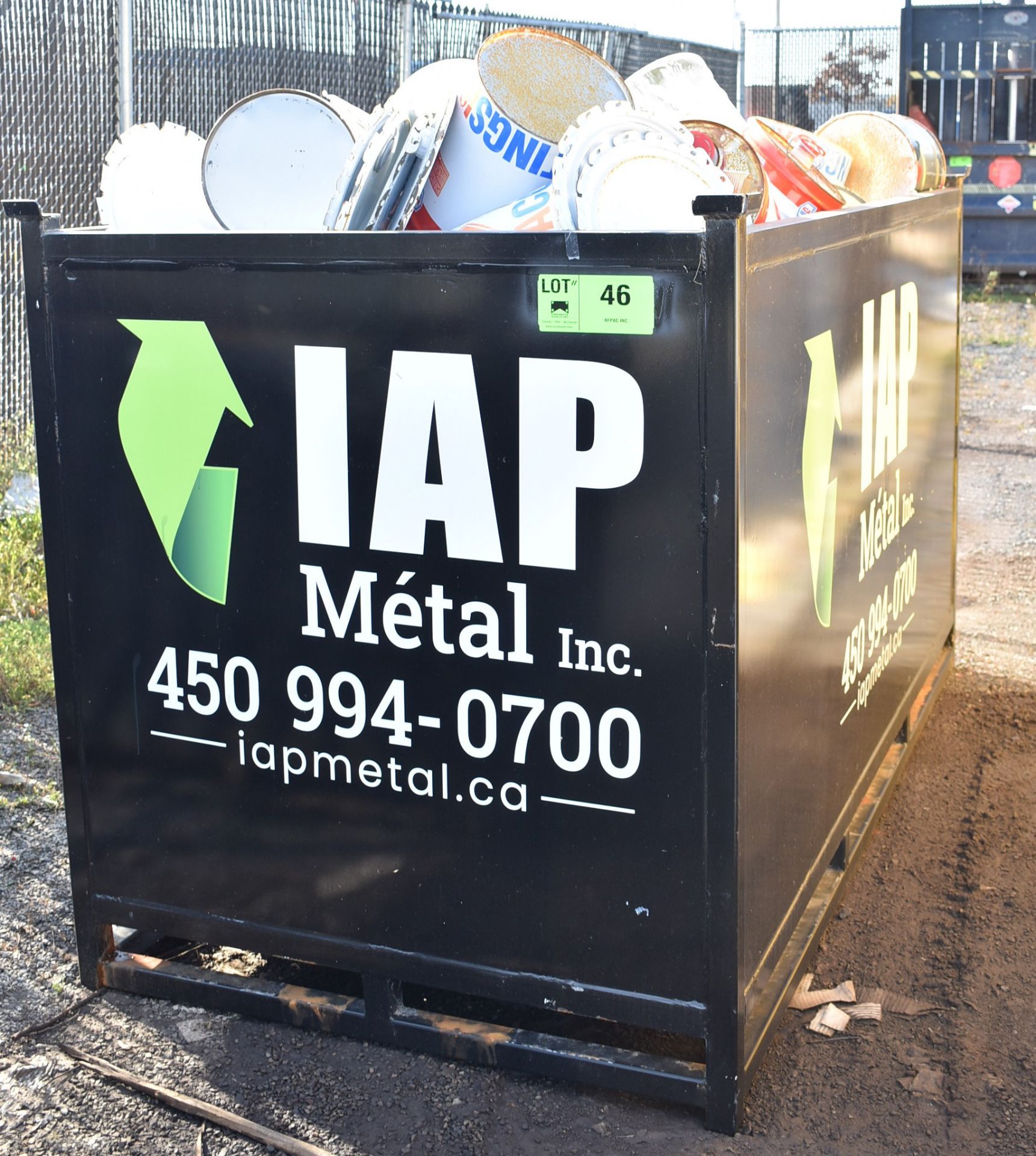 4' X 8' X 4' METAL RECOVERY BIN, S/N N/A (CI)