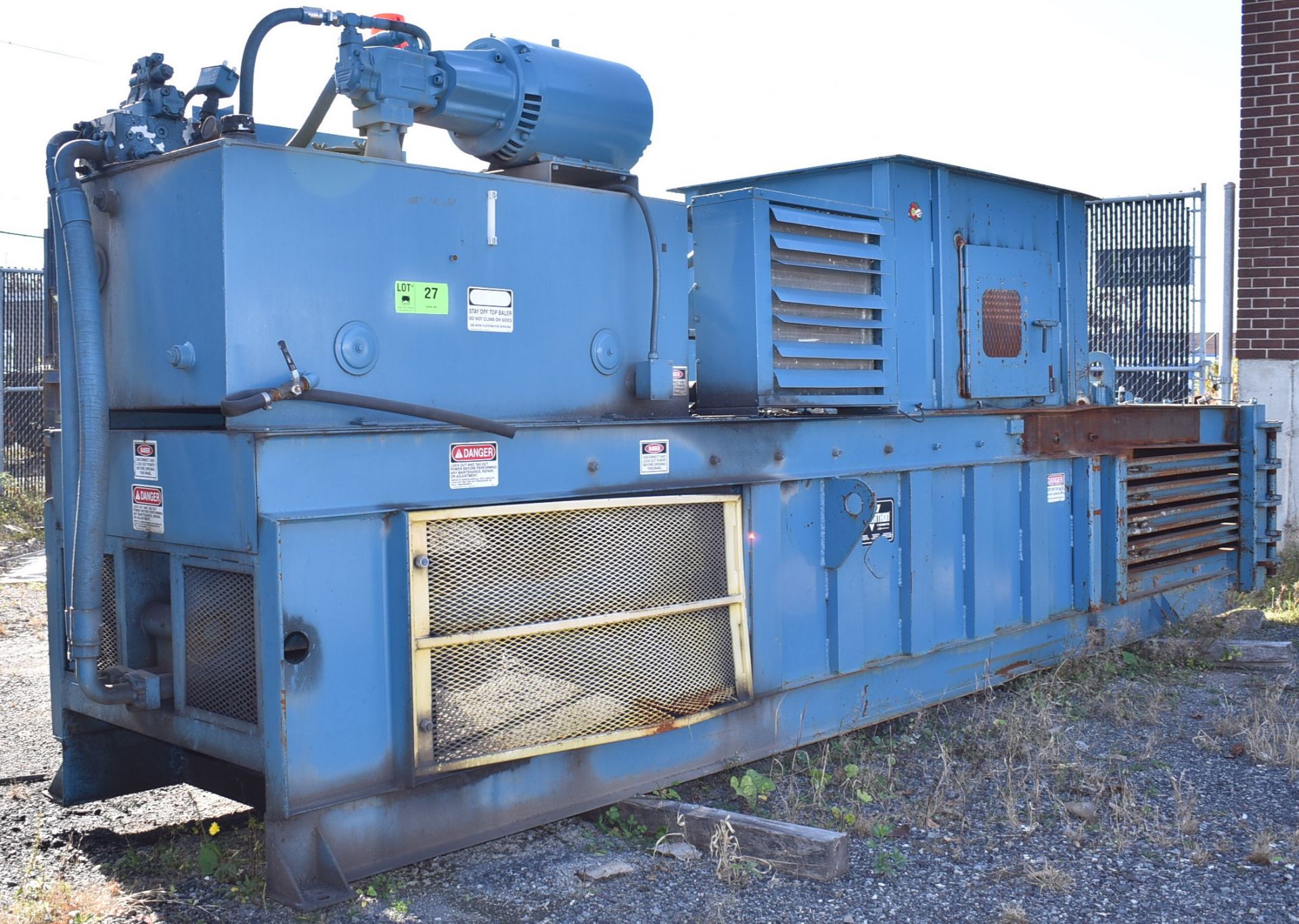 DOVER MARATHON CE-604230-850 HORIZONTAL HYDRAULIC BALER, 460V/3PH/60HZ, S/N 101932 (CI) [RIGGING FEE - Image 2 of 7