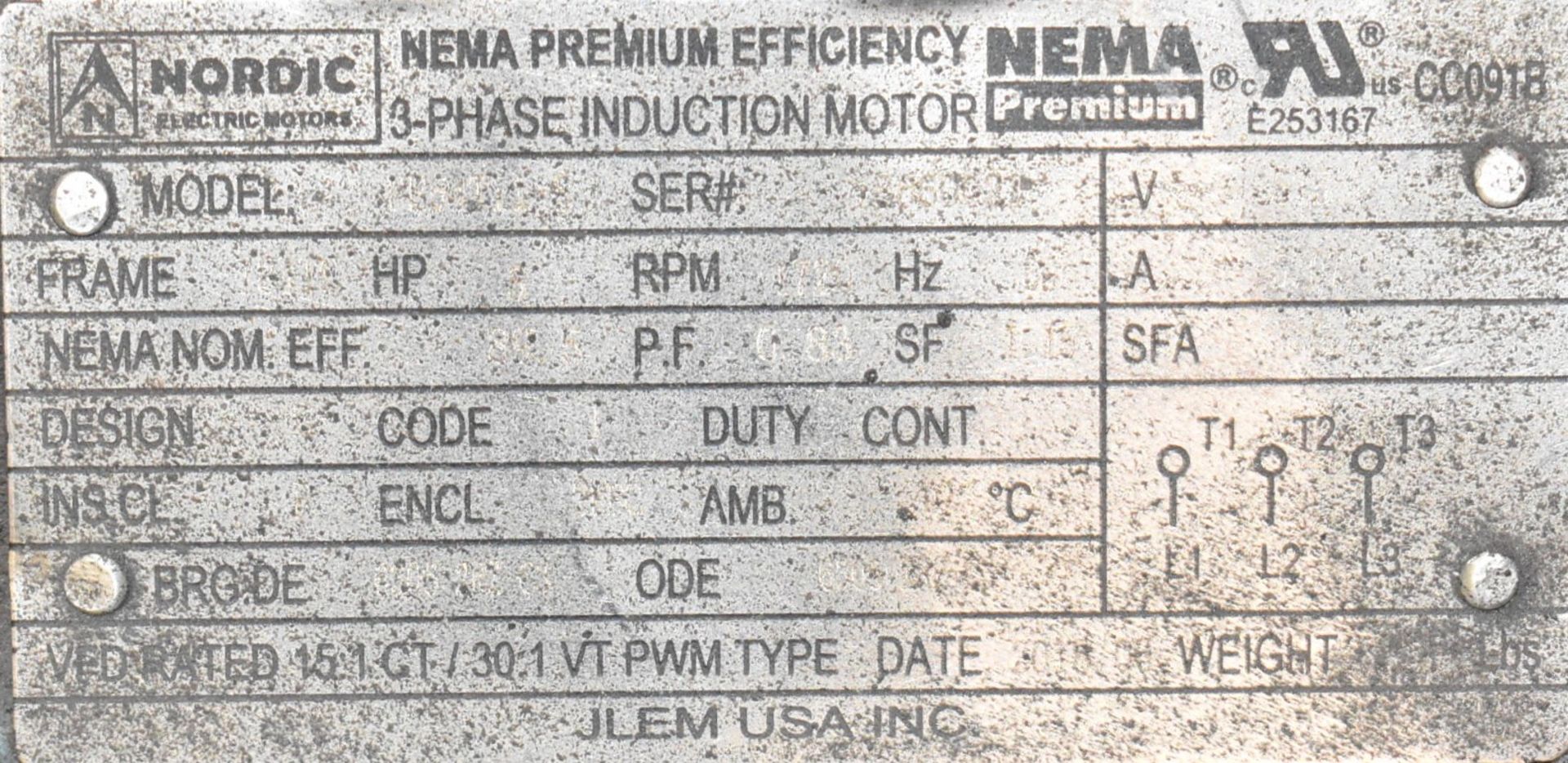 PORTABLE HYDRAULIC POWER PACK WITH 5 HP MOTOR, S/N N/A - Image 3 of 3