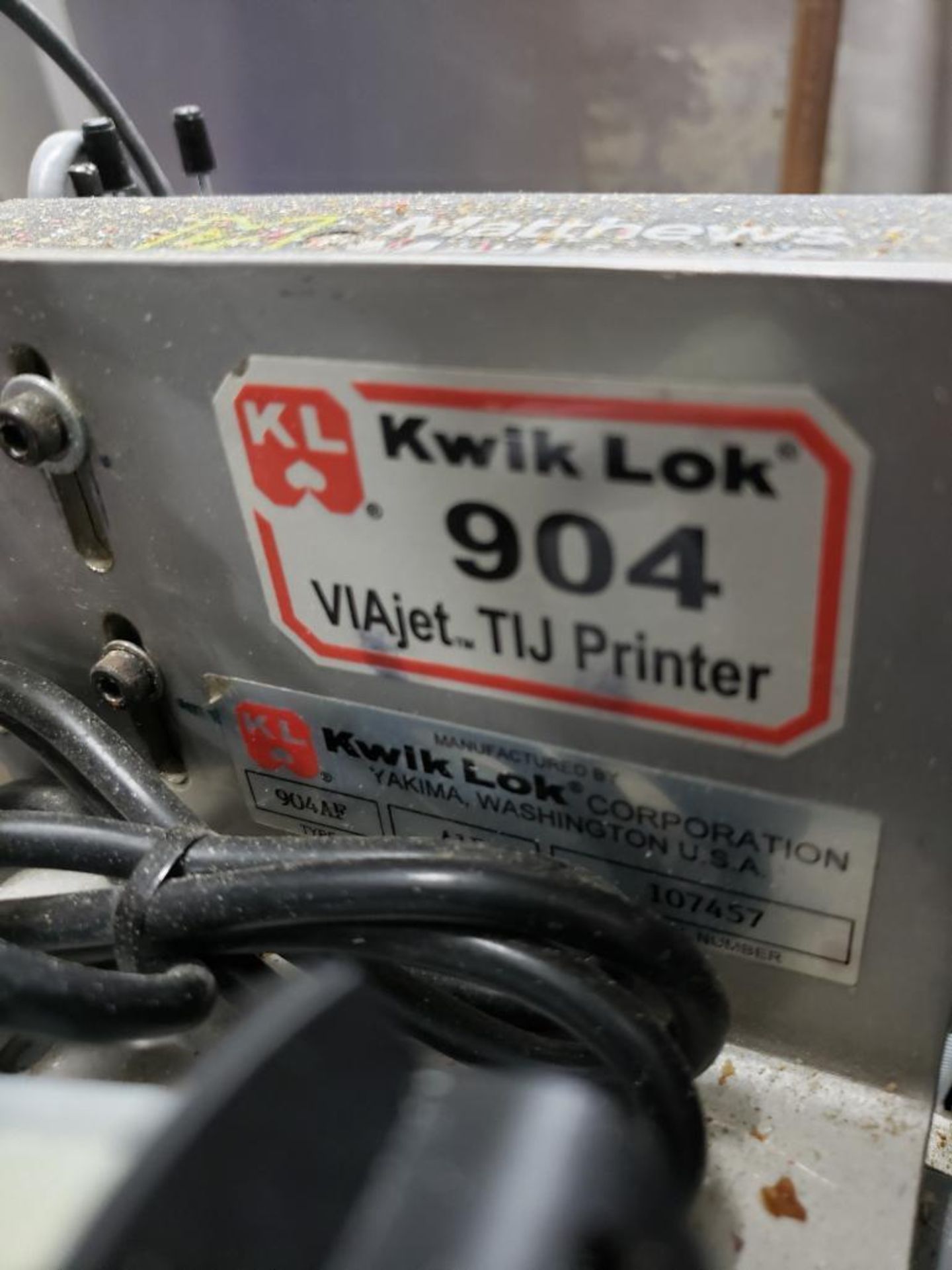 Kwik Lok Bag Closure W/904 VIAjet Printer - Image 2 of 2