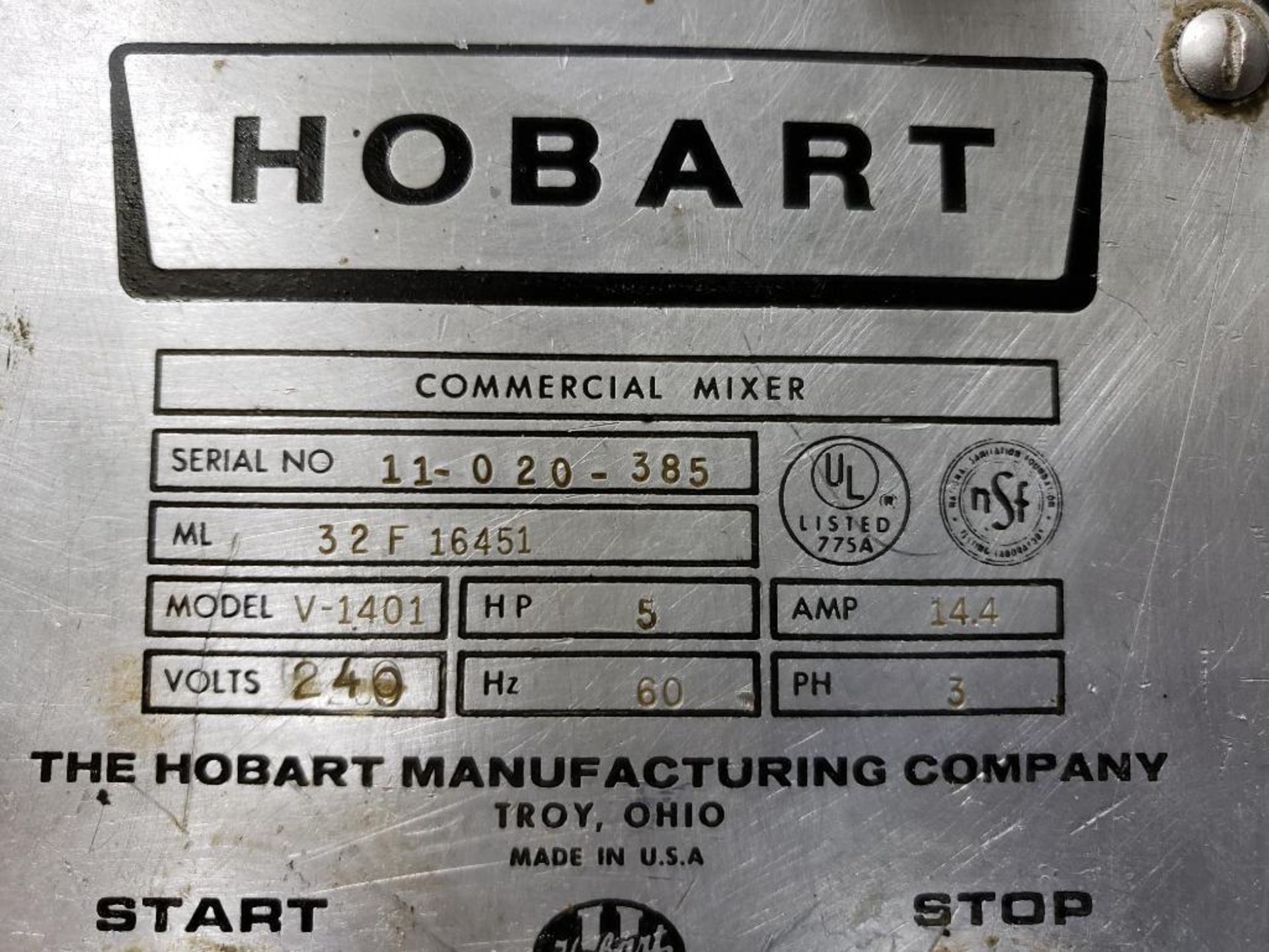 Hobart 140 Quart Mixer - Image 2 of 2