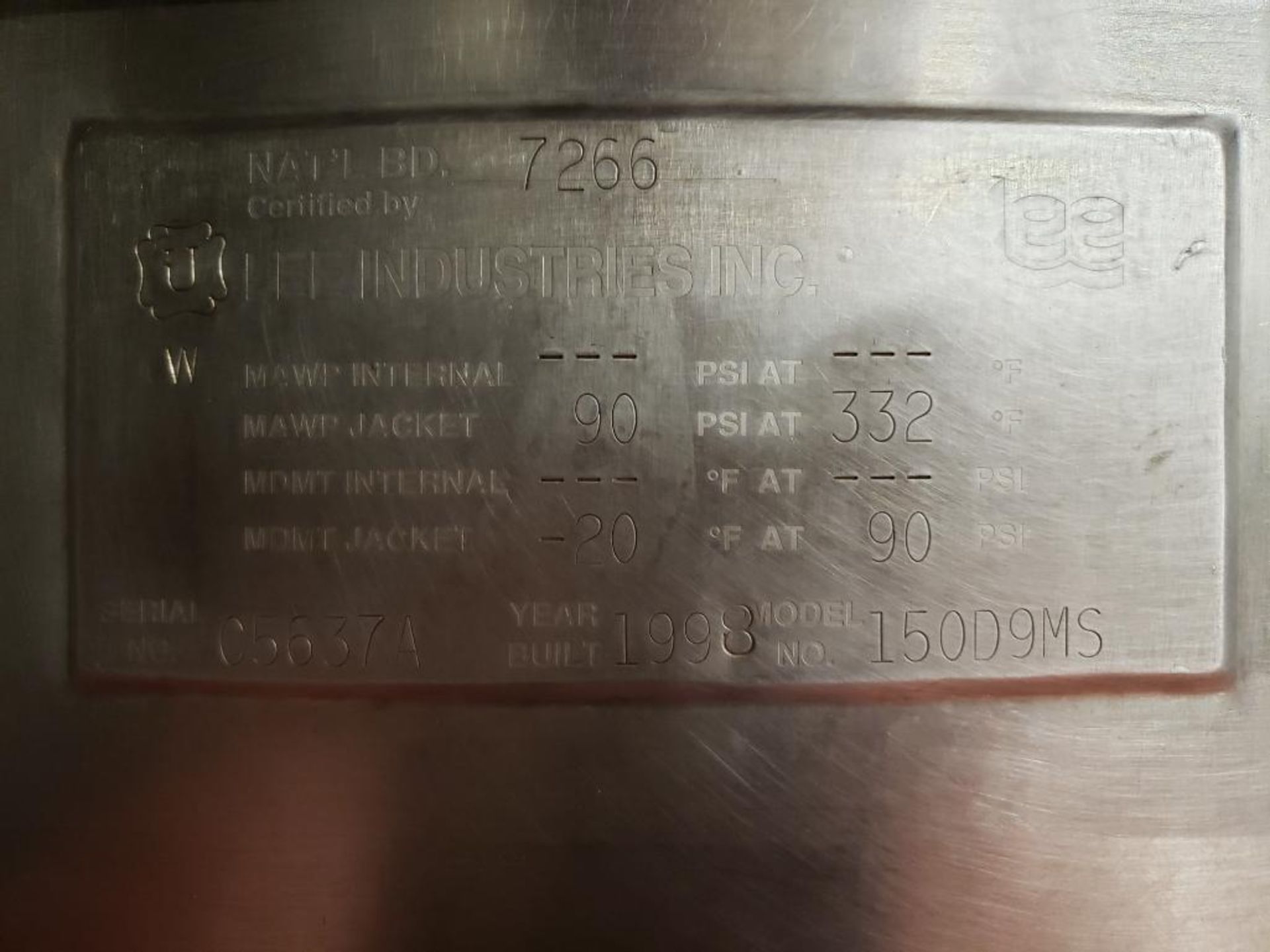 Lee Industries Stainless Steel Jacketed Kettle - Image 2 of 5