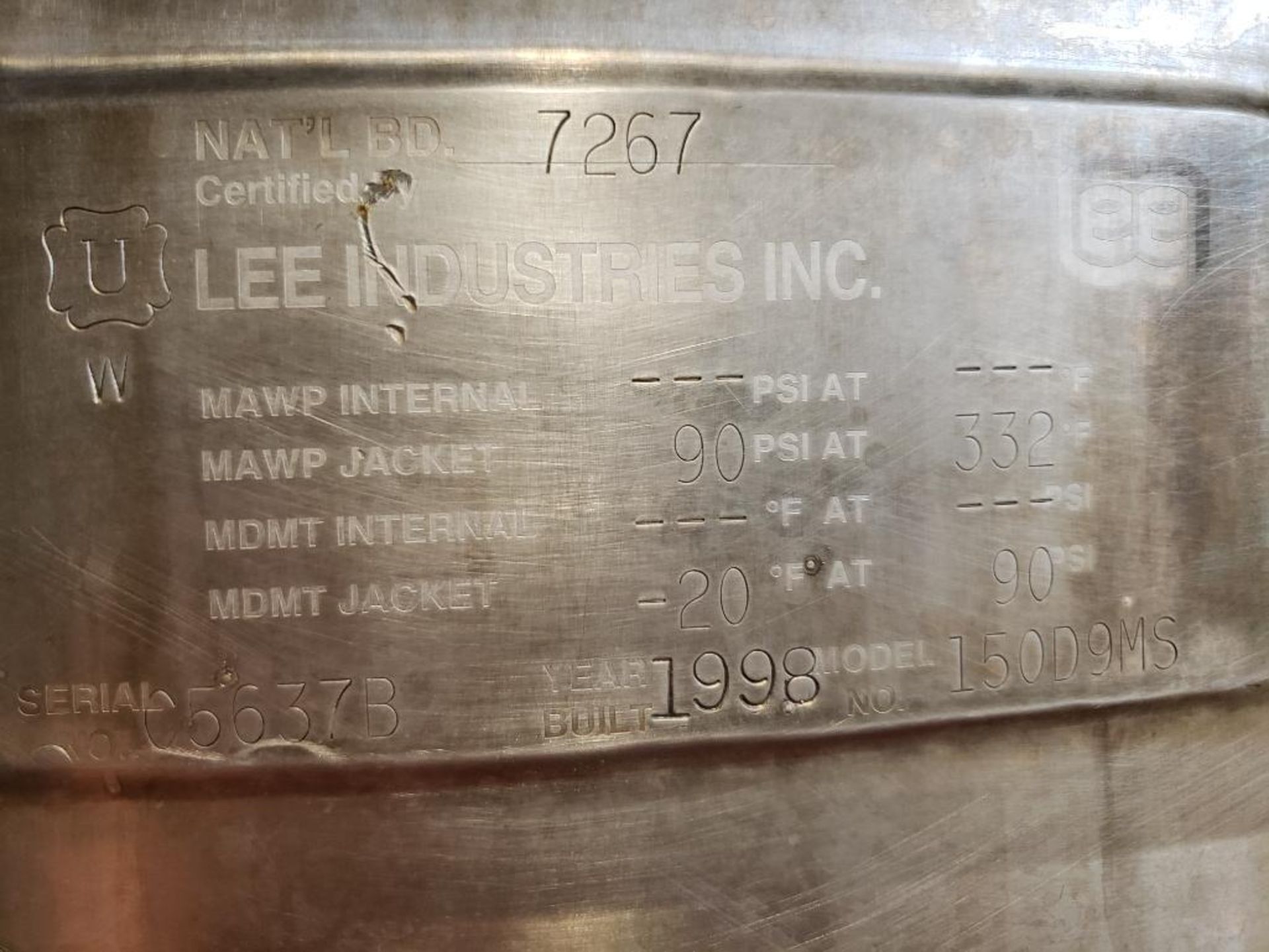 Lee Industries Stainless Steel Jacketed Kettle - Image 2 of 6