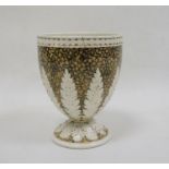 Wedgwood creamware vase, late 18th century, impressed uppercase marks, the ground mottled in brown