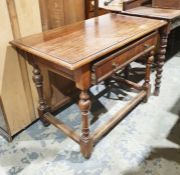 Early Georgian-style mahogany side table, the rectangular top with applied moulded edge above single