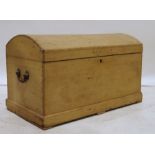 Vintage dome-topped chest on plinth base, 76cm x 47cm