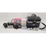 Bolex 280 macrozoom camera, a Kodak electric 8 automatic camera, boxed, a Canon lens FD135mm, a
