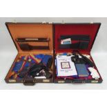 Large quantity of Masonic regalia to include aprons, sashes, medals etc. and associated booklets (