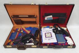 Large quantity of Masonic regalia to include aprons, sashes, medals etc. and associated booklets (