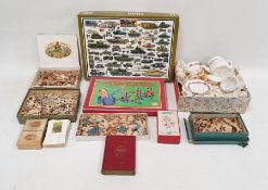 Various old toys and games to include Meccano No.1 part-set, boxed, dolls, china tea service, two