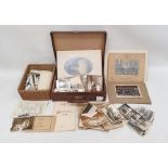 Quantity of old photographs and ephemera to include 1930's dinner menus, 1950's Globe Theatre,