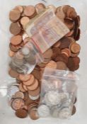 Quantity of mixed coins, GB and World and a small quantity of banknotes
