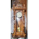 LOT WITHDRAWN 20th century Vienna type mahogany cased wall clock