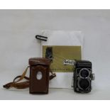 Francke & Heidecke  Braunschweig Rolleiflex with Heidosmat 1:2,8/80 twin lens reflex camera in brown