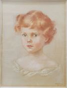 Lady George Scott, working studio name Molly Bishop (1911-1998) Pastel  Portrait study of young