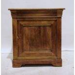 Vintage cupboard, the rectangular top with rounded corners, single drawer above cupboard door, on