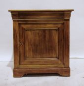 Vintage cupboard, the rectangular top with rounded corners, single drawer above cupboard door, on