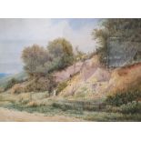 Alfred Tidey (1808-1892) Watercolour "The Old Ham Stone Quarry", signed with monogram and titled