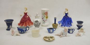 Collection of assorted pottery and porcelain including two Royal Doulton 'Pretty Ladies', '