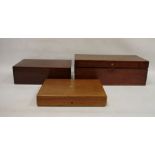 19th century mahogany box marked 'Beyard & Matlock London Limited' and two further boxes (3)