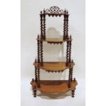 Victorian four-tier whatnot  Condition Report Approx. Dimensions: Height 117.5cm x Width 66.5cm x