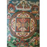 20th century Tibetan Thangka, 81cm x 56.5cm