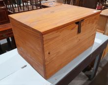 20th century pine box, 71cm x 39cm