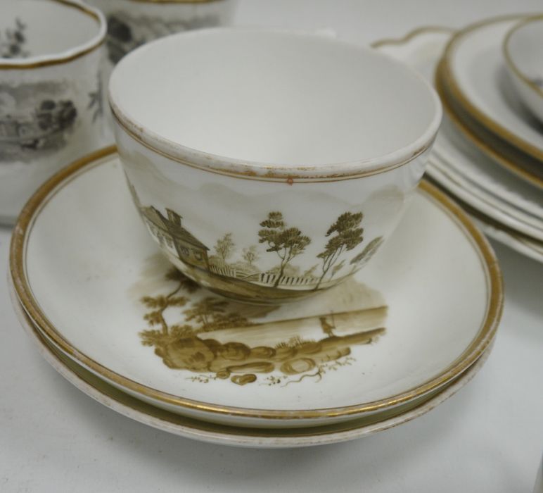 Various teawares to include early nineteenth century Spode transfer-printed porcelain examples, - Image 4 of 7