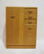 G-Plan Brandon range mid century modern tallboy with hanging space, three drawers and cupboard door,