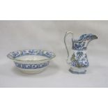 19th century Tunstall made for Heal & Son of London wash basin and jug with transfer-printed