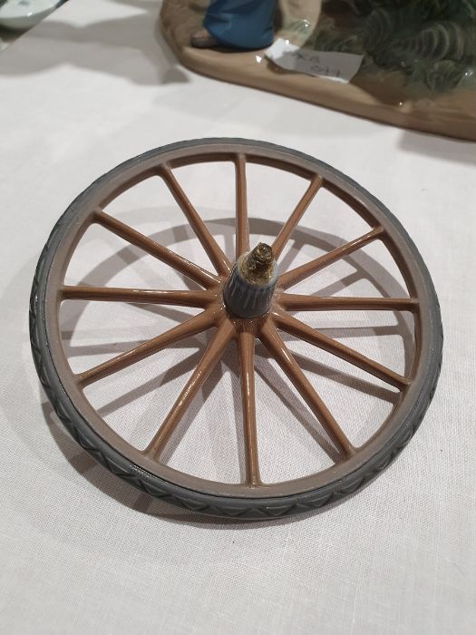 Lladro group of a Chinese girl in carriage, printed marks, the girl seated in a basket moulded - Image 14 of 14