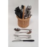 Walker & Hall vintage 1970's stainless steel flatware in Spring design and others, including