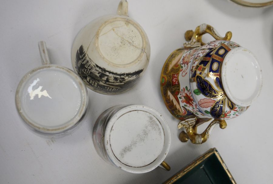 Various teawares to include early nineteenth century Spode transfer-printed porcelain examples, - Image 6 of 7
