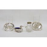 Pair modern silver bonbon dishes, each centred by a Churchill commemorative crown, Edwardian