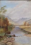 20th century school Oil on canvas River scene, unsigned and one further (2)