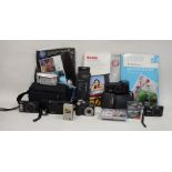 JVC Everio HDD camcorder, three various Nikon Coolpix camera's, Nikon TW Zoom camera, and a Vello