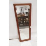 Mid century modern teak-framed shaped mirror Condition ReportThe height is 78cm, the width at the