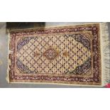 Modern cream ground eastern style rug 122 x 76 cm