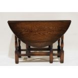 Oak drop leaf gateleg table