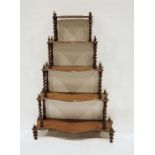 Victorian walnut five-tier whatnot  Condition Report Approx. Height 113.5cm x Width 76.5cm x 24cm