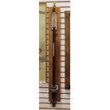 Early 20th century Fortin-type laboratory mercury stick barometer, 114cm approx.