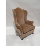 Circa 1930's wingback armchair on cabriole front legs Condition Report Approx. 43cm Seat Height