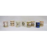 Collection of Wedgwood commemorative mugs, 20th century, including Winston Churchill, Chartwell,