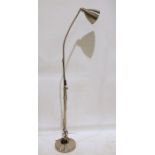 Modern steel floor-standing spot lamp