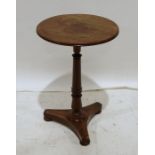 19th century mahogany occasional table, the circular top with moulded edge, on turned pedestal and