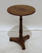 19th century mahogany occasional table, the circular top with moulded edge, on turned pedestal and