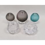 Collection of Art glass, mid-century and later, including three Sommerson compressed oviform