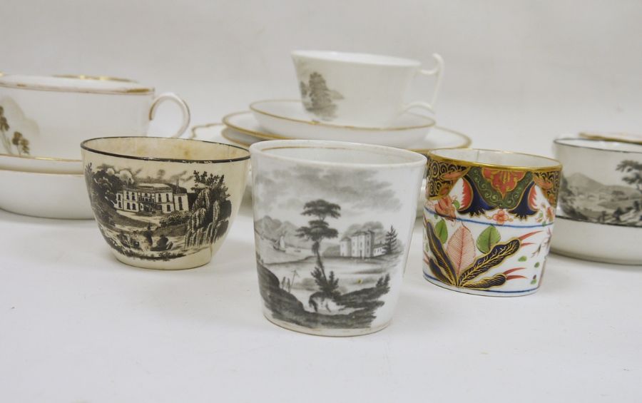 Various teawares to include early nineteenth century Spode transfer-printed porcelain examples, - Image 2 of 7