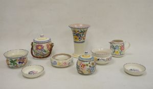 Collection of Poole pottery, mostly mid 20th century and later, boldly painted with colourful