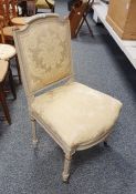 French style bedroom chair and two further chairs (3)